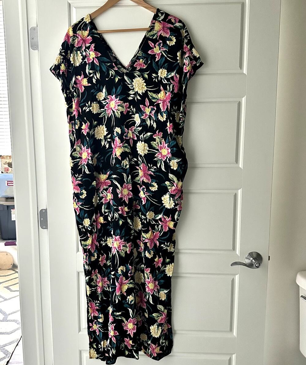 Torrid Floral Caftan Maxi Dress Sz